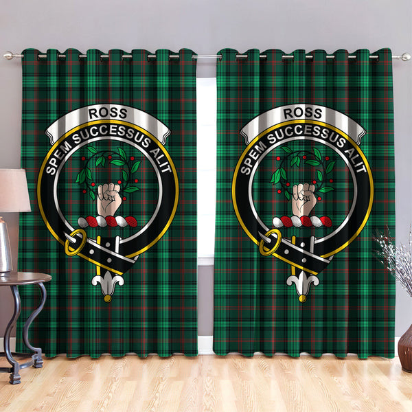 Ross Hunting Modern Clan Badge Tartan Classic Window Curtain