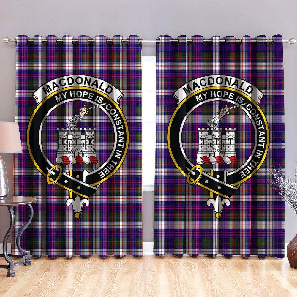 MacDonald Dress Modern Clan Badge Tartan Classic Window Curtain