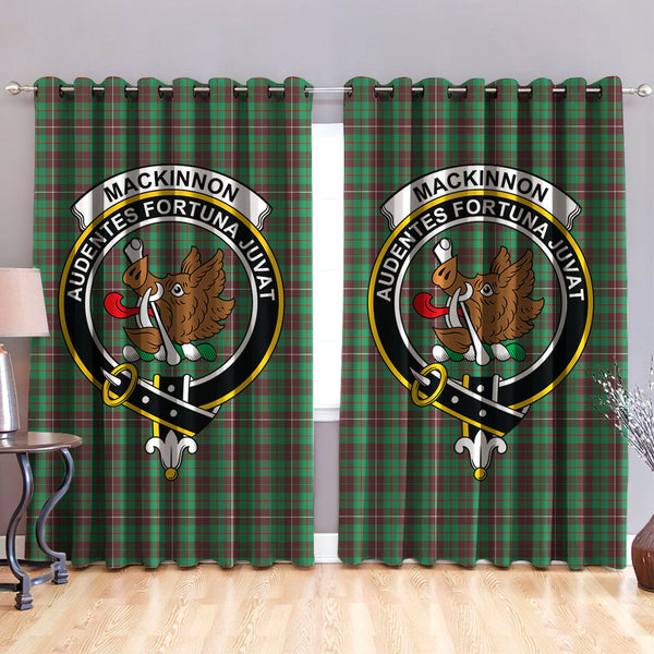 MacKinnon Hunting Ancient Clan Badge Tartan Classic Window Curtain