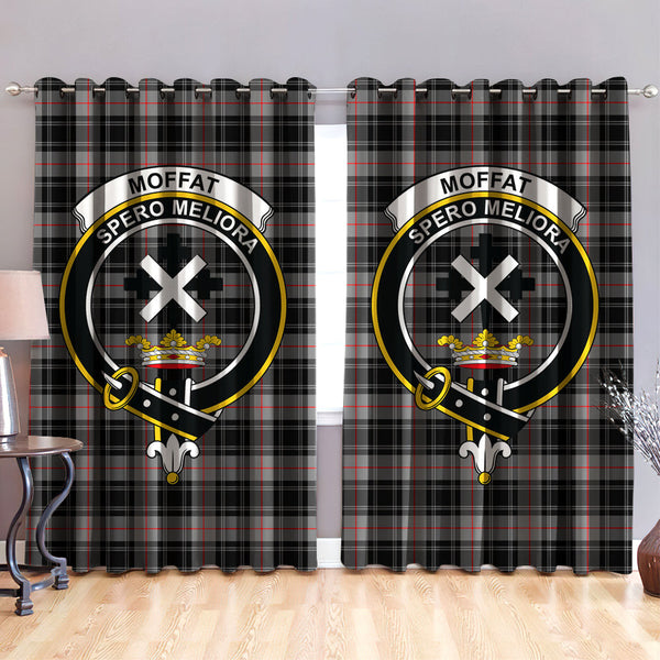 Moffat Modern Clan Badge Tartan Classic Window Curtain