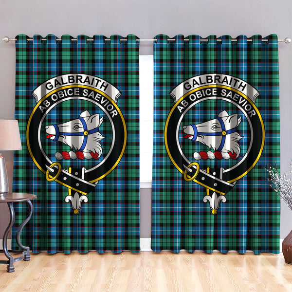 Galbraith Ancient Clan Badge Tartan Classic Window Curtain