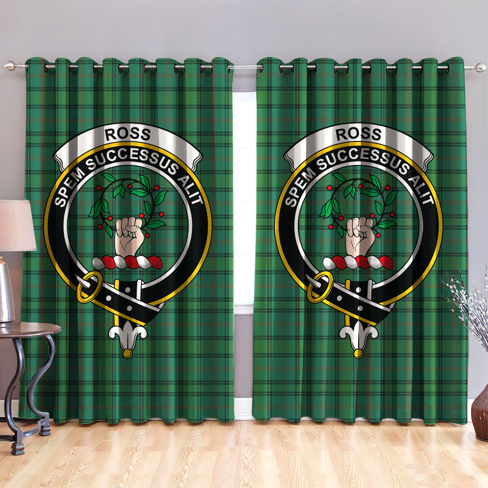 Ross Hunting Ancient Clan Badge Tartan Classic Window Curtain