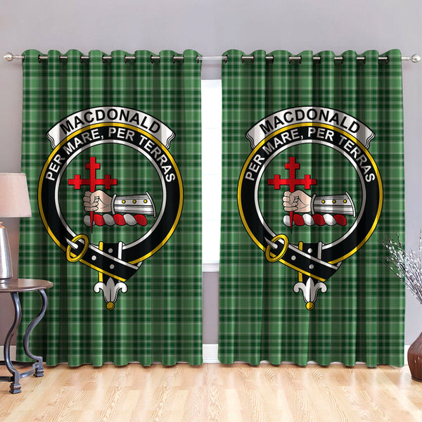 MacDonald Lord of the Isles Hunting Clan Badge Tartan Classic Window Curtain