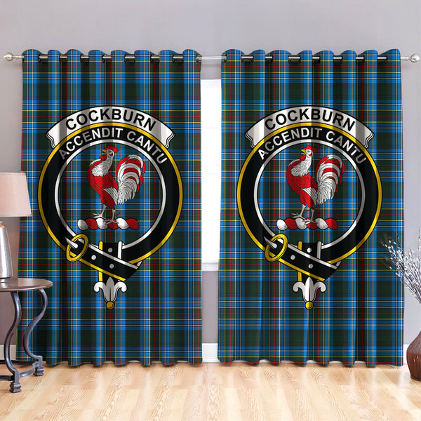 Cockburn Modern Clan Badge Tartan Classic Window Curtain