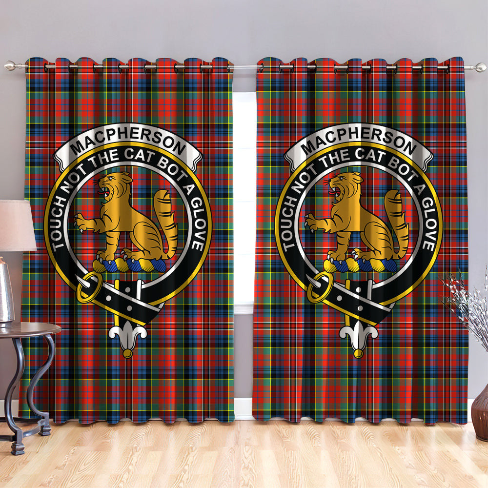 MacPherson Ancient Clan Badge Tartan Classic Window Curtain