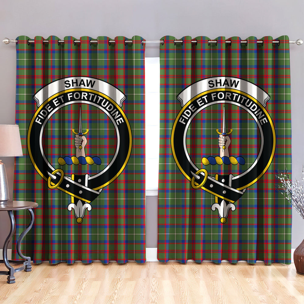 Shaw Green Modern Clan Badge Tartan Classic Window Curtain