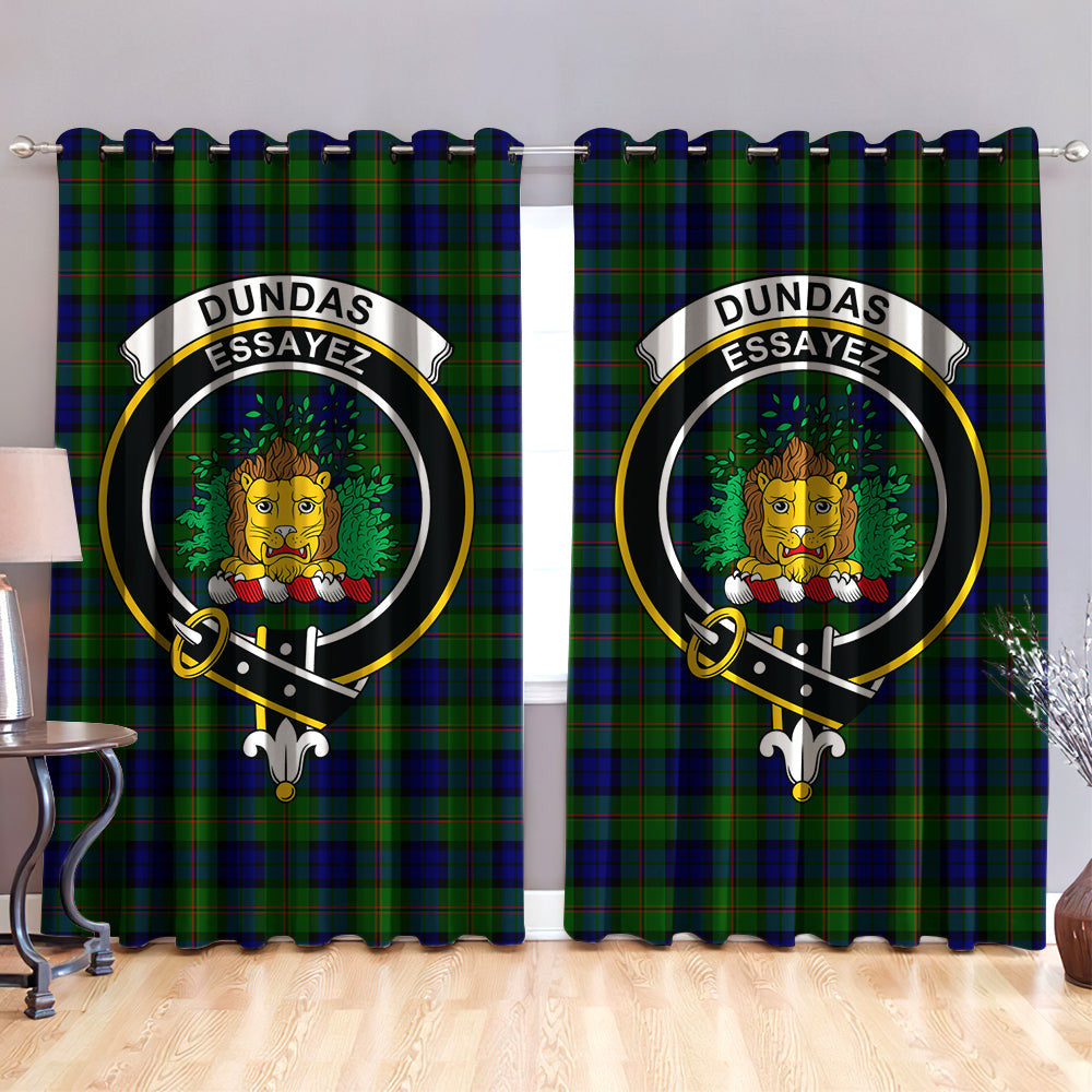 Dundas Modern Clan Badge Tartan Classic Window Curtain