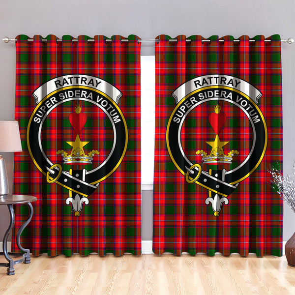 Rattray Modern Clan Badge Tartan Classic Window Curtain