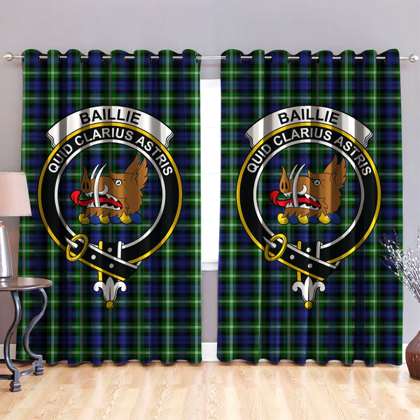 Baillie Modern Clan Badge Tartan Classic Window Curtain