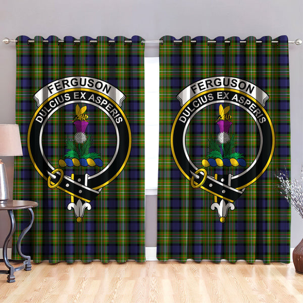 Fergusson Modern Clan Badge Tartan Classic Window Curtain