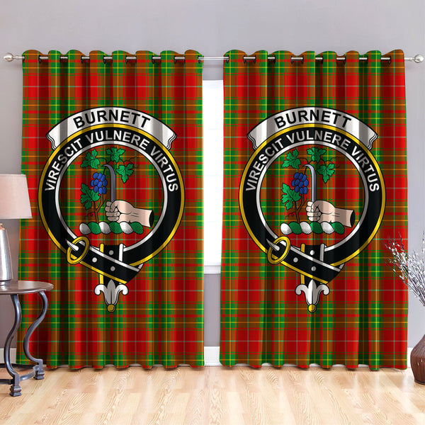 Burnett Ancient Clan Badge Tartan Classic Window Curtain