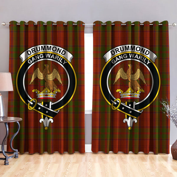 Drummond Clan Clan Badge Tartan Classic Window Curtain