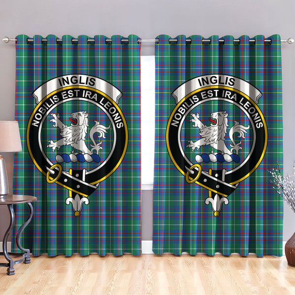 Inglis Ancient Clan Badge Tartan Classic Window Curtain