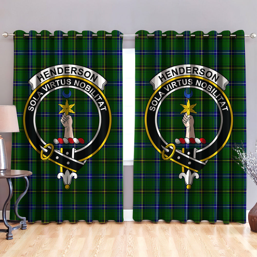 Henderson Modern Clan Badge Tartan Classic Window Curtain