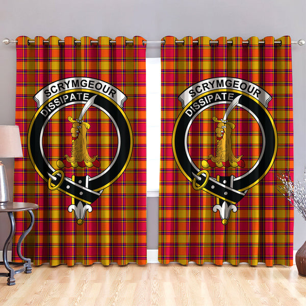 Scrymgeour Clan Badge Tartan Classic Window Curtain