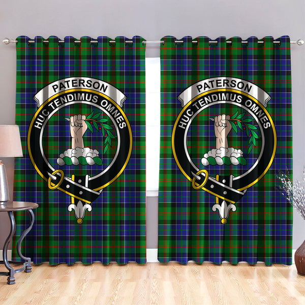 Paterson Clan Badge Tartan Classic Window Curtain