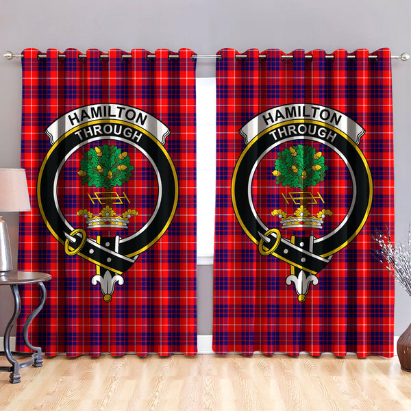 Hamilton Modern Clan Badge Tartan Classic Window Curtain