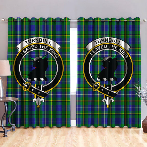 Turnbull Hunting Clan Badge Tartan Classic Window Curtain