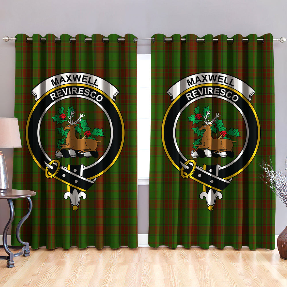 Maxwell Hunting Clan Badge Tartan Classic Window Curtain