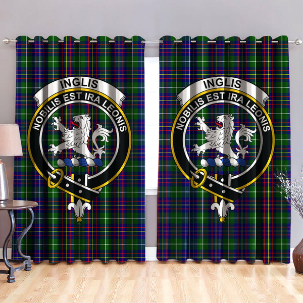 Inglis Modern Clan Badge Tartan Classic Window Curtain