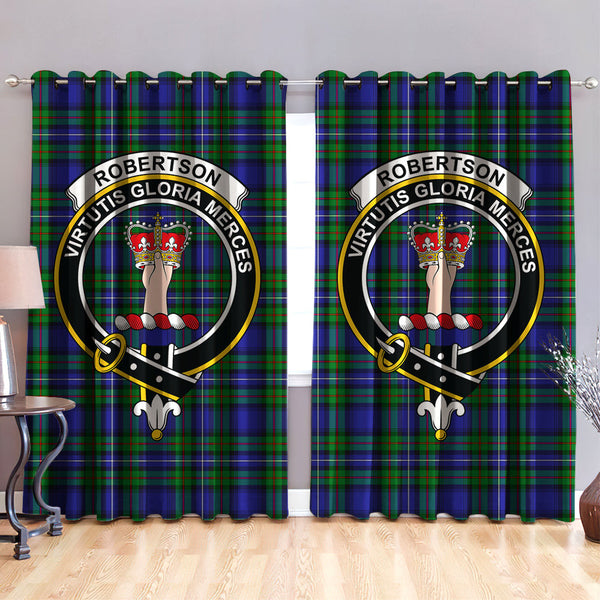 Robertson Hunting Modern Clan Badge Tartan Classic Window Curtain