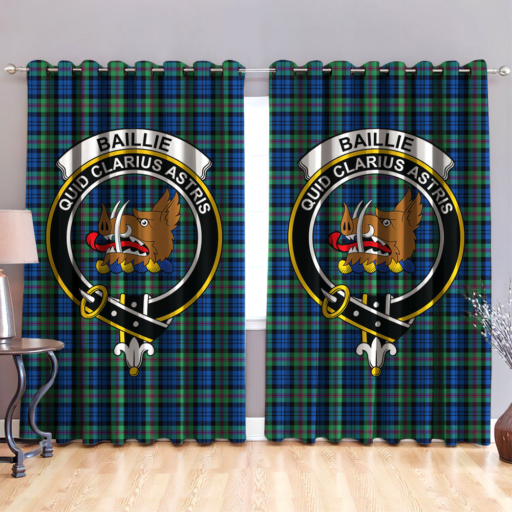 Baillie Ancient Clan Badge Tartan Classic Window Curtain