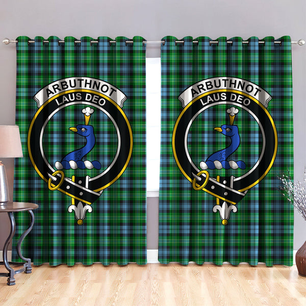 Arbuthnot Ancient Clan Badge Tartan Classic Window Curtain