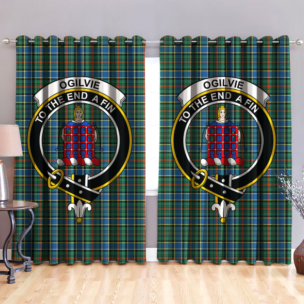 Ogilvie Hunting Ancient Clan Badge Tartan Classic Window Curtain