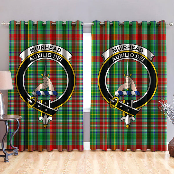 Muirhead Clan Badge Tartan Classic Window Curtain