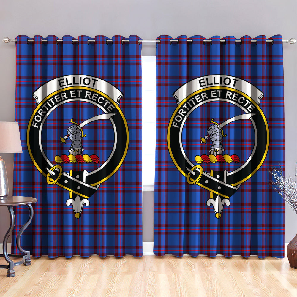 Elliot Modern Clan Badge Tartan Classic Window Curtain