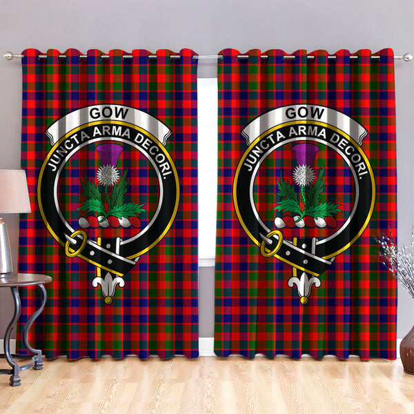 Gow Modern Clan Badge Tartan Classic Window Curtain