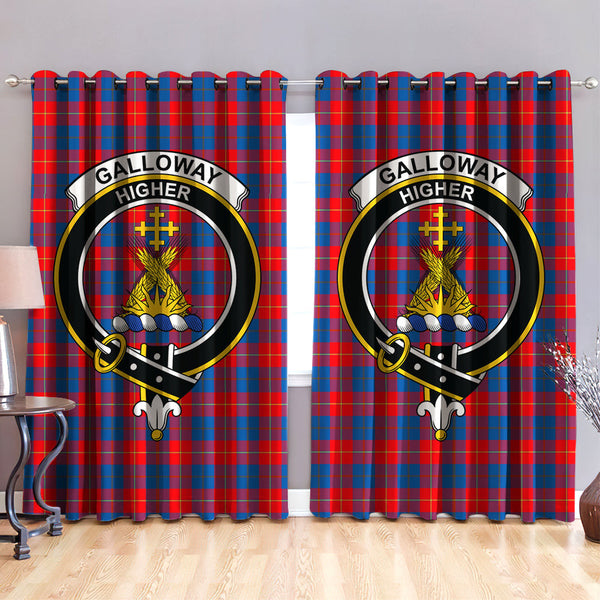 Galloway Red Clan Badge Tartan Classic Window Curtain