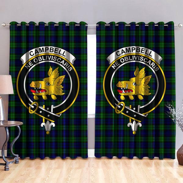 Campbell Modern Clan Badge Tartan Classic Window Curtain