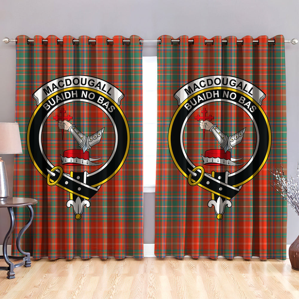 MacDougall Ancient Clan Badge Tartan Classic Window Curtain