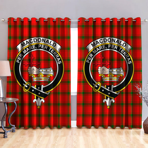 MacDonald of Sleat Clan Badge Tartan Classic Window Curtain