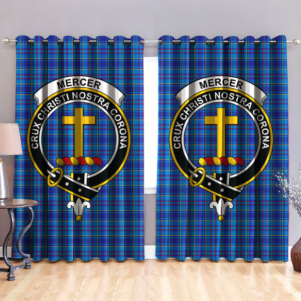 Mercer Modern Clan Badge Tartan Classic Window Curtain