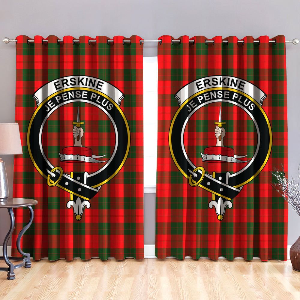 Erskine Modern Clan Badge Tartan Classic Window Curtain