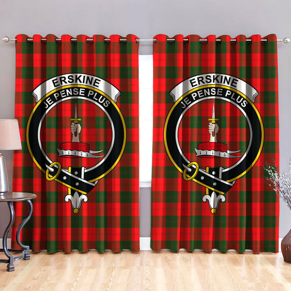 Erskine Modern Clan Badge Tartan Classic Window Curtain