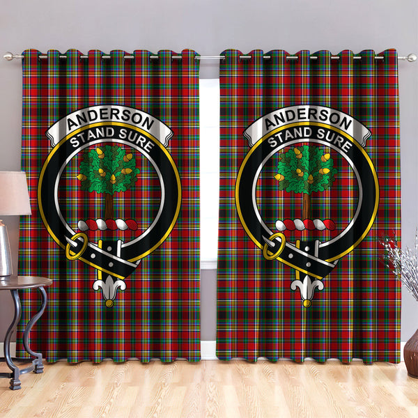 Anderson of Arbrake Clan Badge Tartan Classic Window Curtain