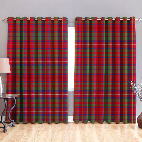 Shaw Red Modern Tartan Classic Window Curtain