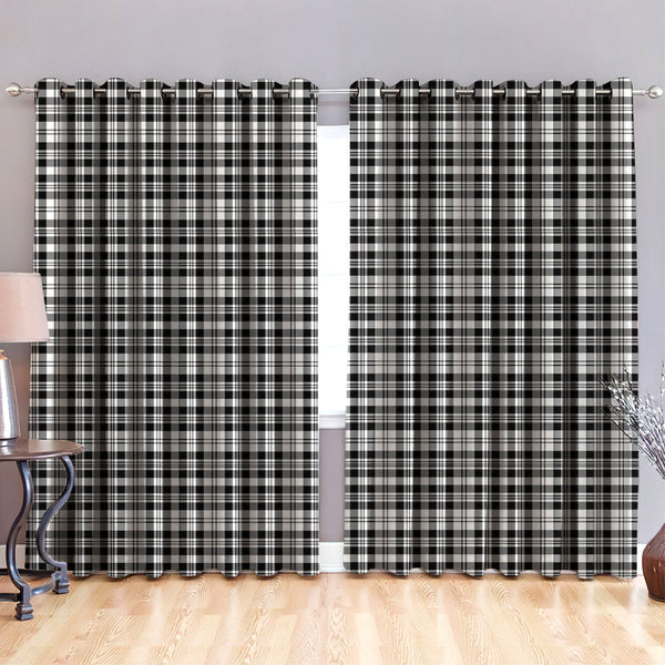 Scott Black & White Modern Tartan Classic Window Curtain