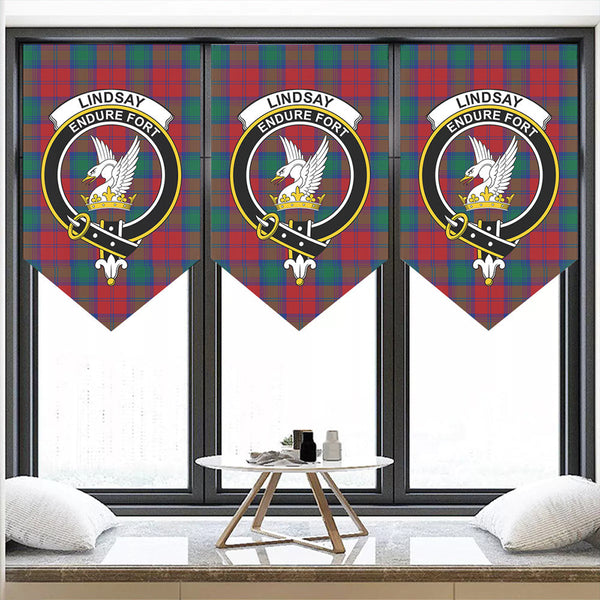 Lindsay Modern Tartan Classic Crest Pennant