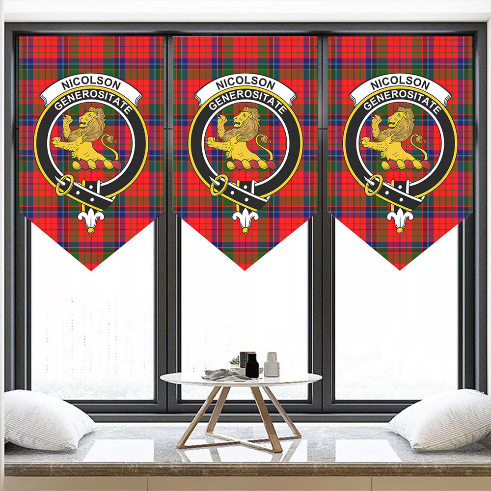 Nicolson Modern Tartan Classic Crest Pennant