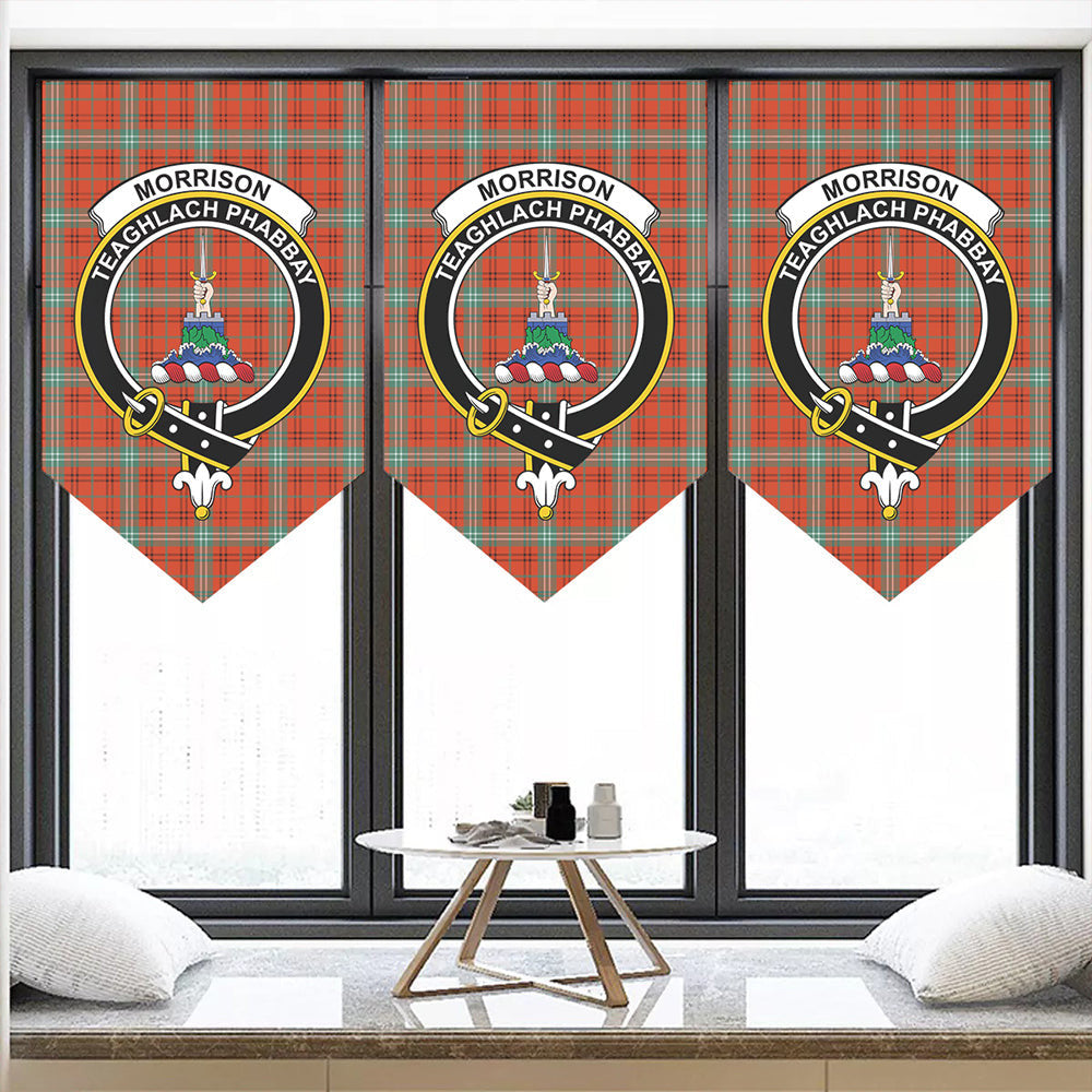 Morrison Red Ancient Tartan Classic Crest Pennant