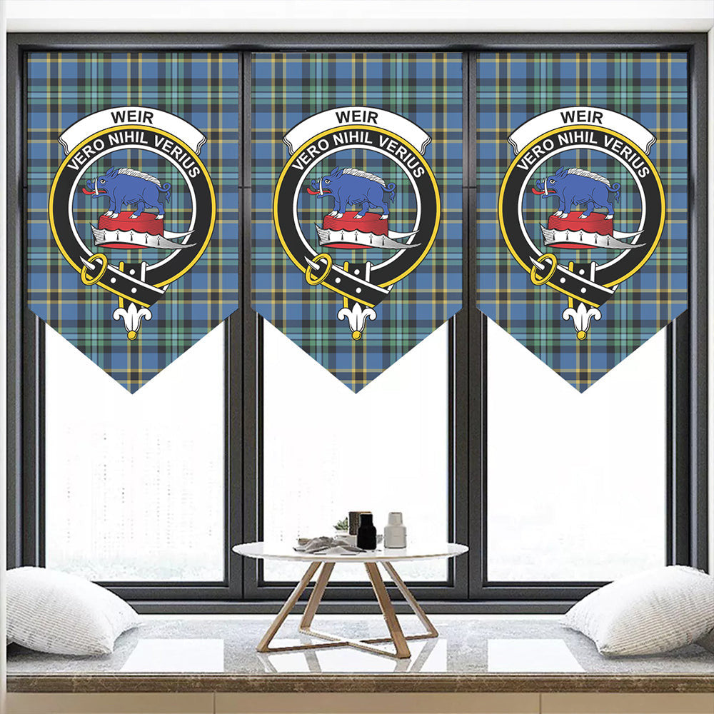 Weir Ancient Tartan Classic Crest Pennant