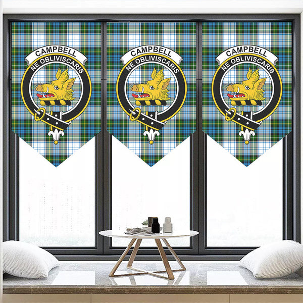 Campbell Dress Tartan Classic Crest Pennant