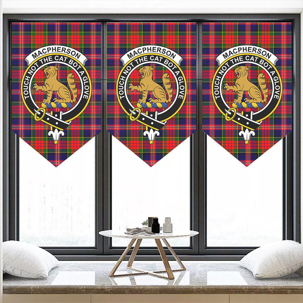 MacPherson Modern Tartan Classic Crest Pennant