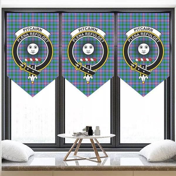 Pitcairn Hunting Tartan Classic Crest Pennant