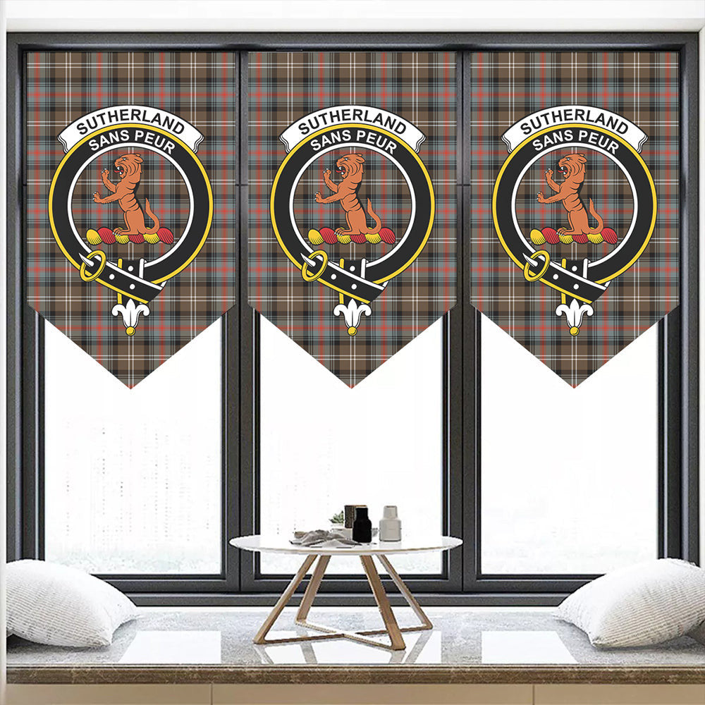 Sutherland Weathered Tartan Classic Crest Pennant