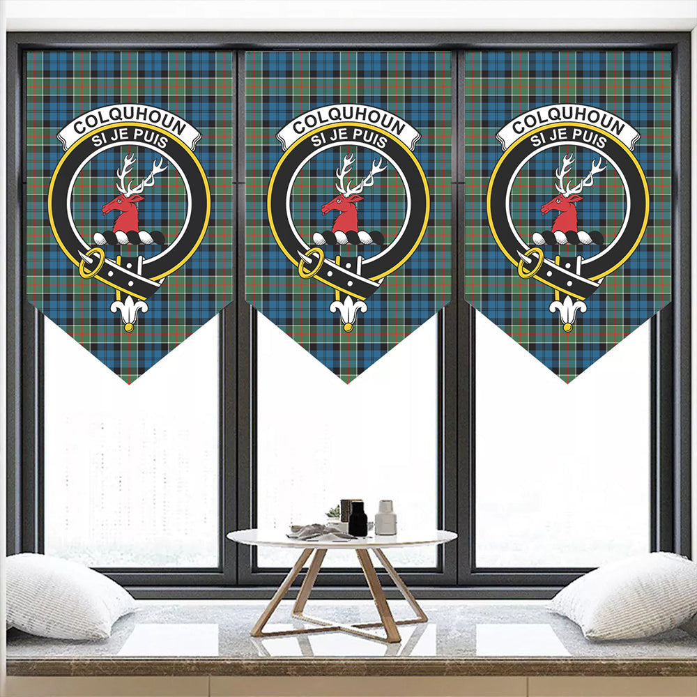 Colquhoun Ancient Tartan Classic Crest Pennant